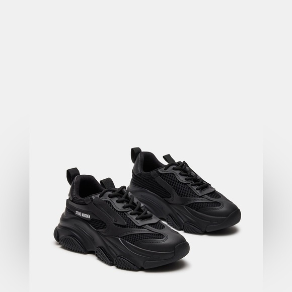 Steve Madden Possession Black Platform Sneakers - Picture 3 of 9
